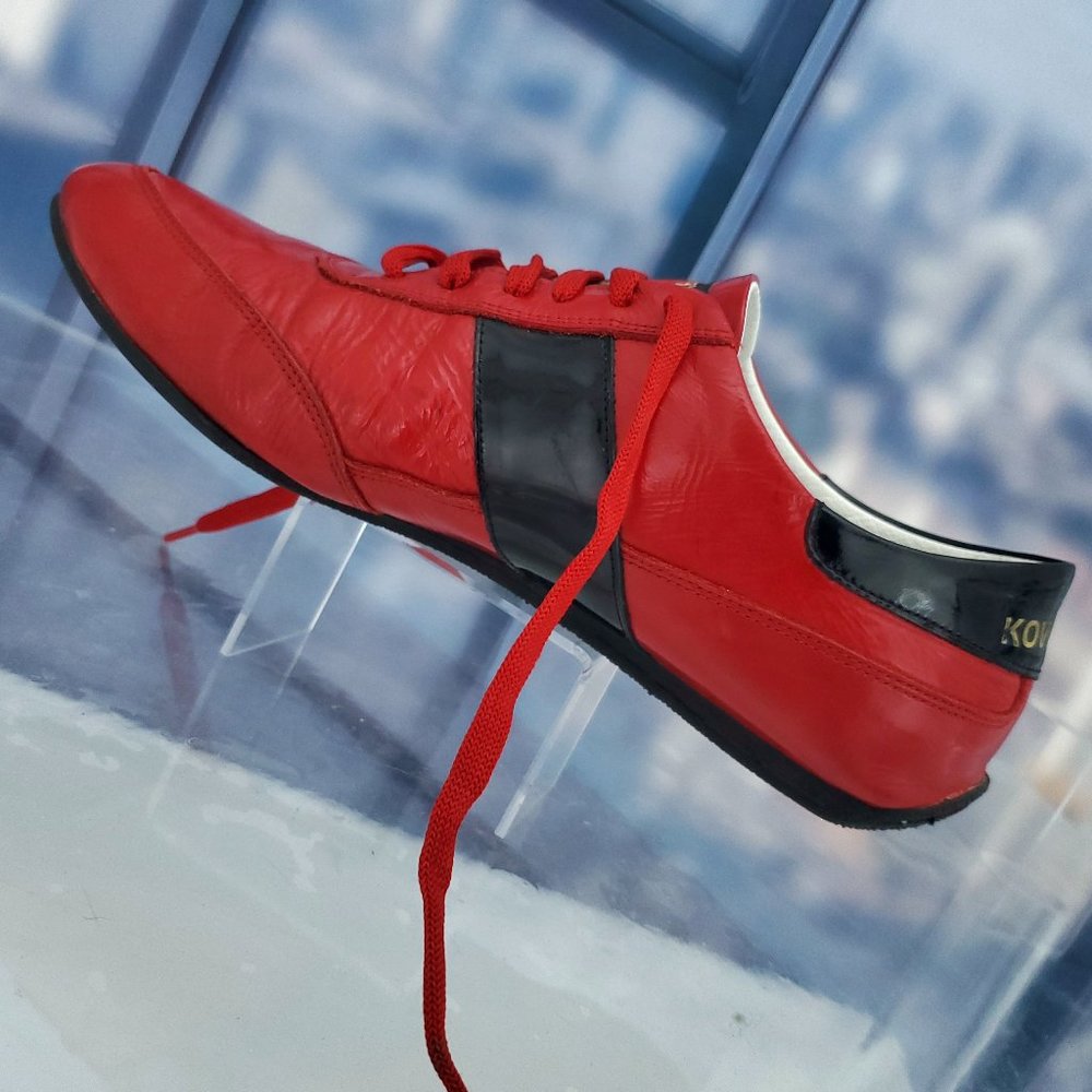 Kowalski Shoes SHINY Red Leather Retro Bowling Sneakers US 10 Euro 43